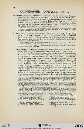 Geographie – voyages – vues (Nr. 91-119)