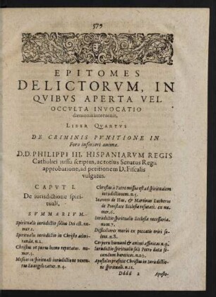 Caput I. De iurisdictione spirituali