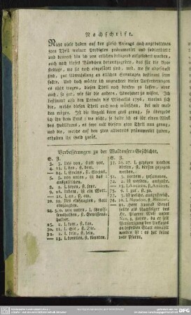 Verbesserungen zu der Waldenser-Geschichte