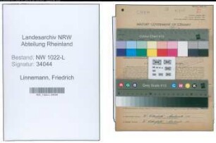 Entnazifizierung Friedrich Linnemann , geb. 05.03.1902 (Hausmeister)