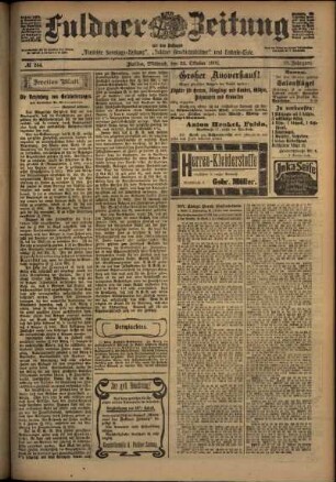 Zweite Ausgabe vom Mittwoch, den 22. Oktober 1902.