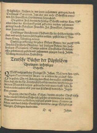 Teutsche Bücher der Päpstischen Theologen/ in heyliger Schrifft.