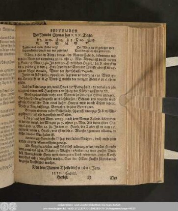 Von dem Vierten Theile dieses 1601. Jars. IIII. Capitel. Herbst:
