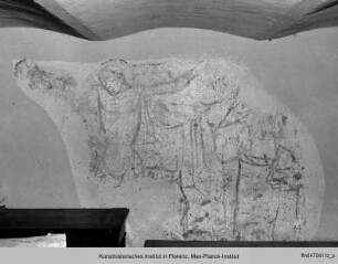 Gnadenstuhl zwischen Petrus und Paulus mit sichtbarer Sinopia