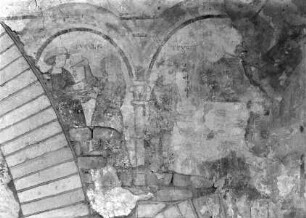 Fragment einer Szene unter einer Arkade (Essen teilen?)