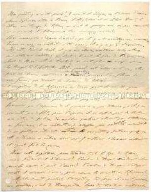 Handschriftliche Aufzeichnungen des französischen Generals Sarrail zum Versailler Vertrag und zur Besetzung des Rheinlandes (Fragment)