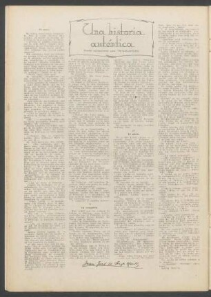 Una historia auténtica : Escrito expresamente para "Actualidades"