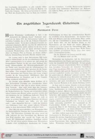 9/10: Ein angebliches Jugendwerk Elsheimers