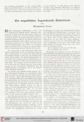 9/10: Ein angebliches Jugendwerk Elsheimers