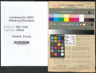 Entnazifizierung Emmy Schenk , geb. 13.01.1903 (Diakonisse)