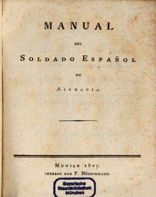 Manual del Soldado Espannol en Alemania