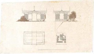 Reiffenstuel, Michael; Landhaus - Lageplan, Grundriss, Ansichten