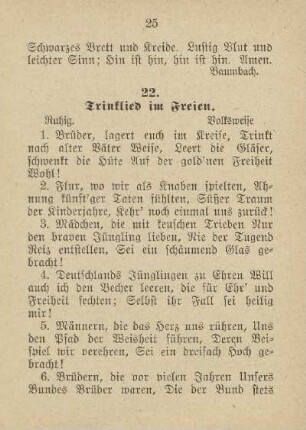 22. Trinklied im Freien