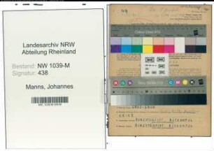 Entnazifizierung Johannes Manns , geb. 06.05.1914 (Angestellter)