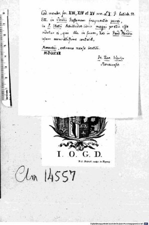 Philippi Gualteri Alexandreis cum glossis et tabula orbis terrarum [u.a.] - BSB Clm 14557