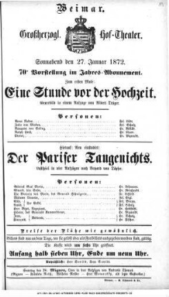 Eine Stunde vor der Hochzeit