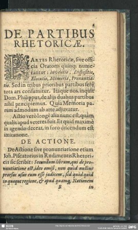 De Partibus Rhetoricae