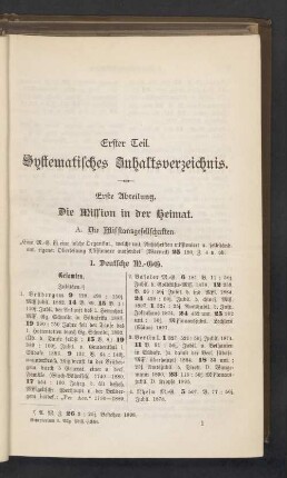 Erster Teil. Systematisches Inhaltsverzeichnis