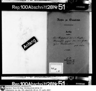 Rechtsstreit des von dem Bussche-Hünnefeld mit dem von Grothaus zum Krietenstein wegen einer Schuldforderung