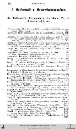 I. Mathematik u. Naturwissenschaften.