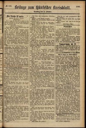 Zweite Ausgabe vom Dienstag, den 04. Oktober 1898.