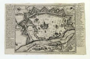 Ulm aus der Vogelschau um 1700