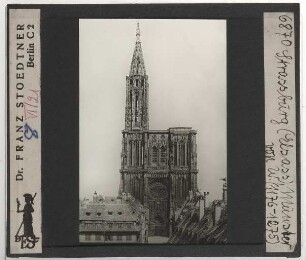 Straßburg, Münster : Westfassade und Turm gesamt Ansicht von W