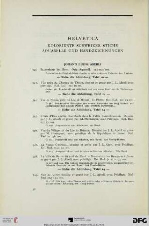 Helvetica: Kolorierte Schweizer Stiche, Aquarelle und Handzeichnungen (Nr. 342-573)