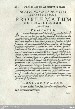 PROBLEMATUM GEOGRAPHICORUM Liber unus.