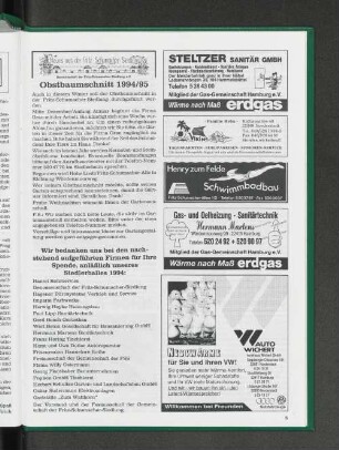 Obstbaumschnitt 1994/95