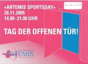 Artemis sportsday : Tag der offenen Tür