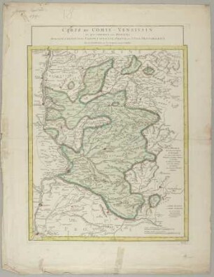 Carte Du Comté-Venaissin Et Qui Comprend Six Dioceses : Avignon, Carpentras, Vaison, Cavaillon, Orange, et St. Paul-Trois-Châteaux