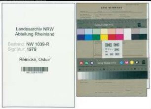 Entnazifizierung Oskar Reinicke , geb. 06.01.1885 ()
