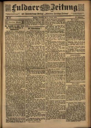 Zweite Ausgabe vom Mittwoch, den 02. Oktober 1901.