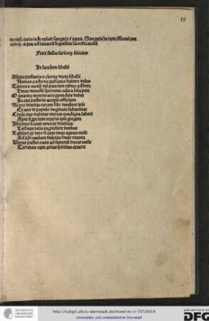 Finit stella clericorum feliciter.