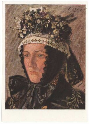 Portrait einer Frau in Tracht