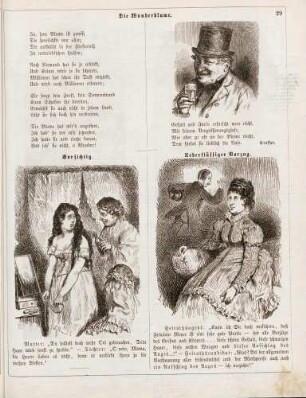"Die Wunderblume" "Vorsichtig" "Ueberflüssiger Vorzug"
