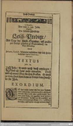 Die siebende Christliche Leich-Predigt