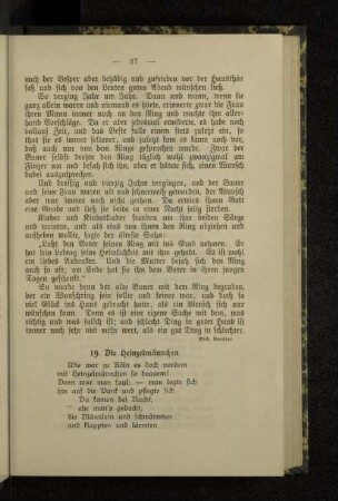 19. Die Heinzelmännchen.