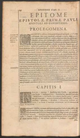 Epitome Epistolae Primae Pauli Apostoli Ad Corinthios.