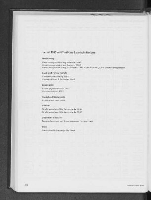 Im Juli 1993 veröffentlichte Statistische Berichte