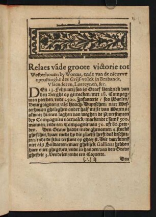3-7, Relaes vande groote Victorie ...