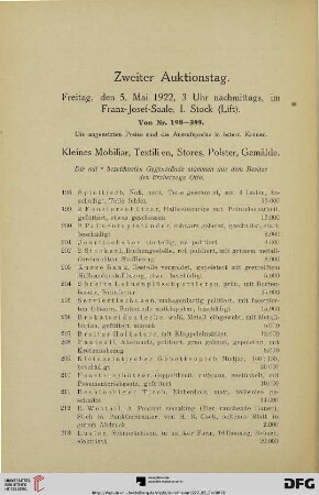 Zweiter Auktionstag (Nr. 198-399)