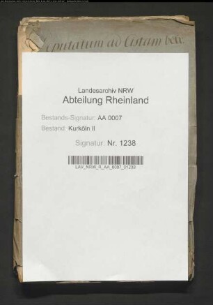 Instruktionen für den kurfürstlichen "Deputatum ad cistam"
