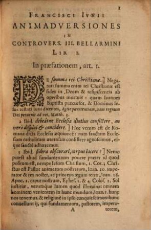 Fr. Ivnii Bitvrigis Animaduersiones ad controuersiam tertiam Christianae fidei, De Svmmo Pontifice : Qvam Robertvs Bellarminvs Politianus societatis Iesu ... disputationum suarum libris exarauit aduersus huius temporis haereticos ...