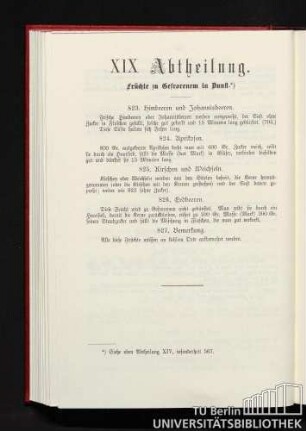 XIX. Abtheilung. Früchte zu Gefrorenem in Dunst.