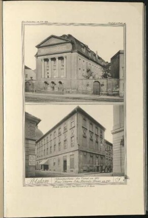 F. Schauspielhaus Am Canal um 1800. Haus Scharm-Ecke Krienitz Strasse