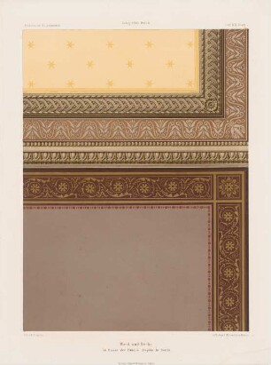 Wand und Decke im Hause der Familie Gropius, Berlin: Ansicht (aus: Architektonisches Skizzenbuch, H. 92/4, 1868)