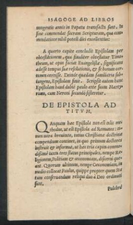 De Epistola Ad Titum.
