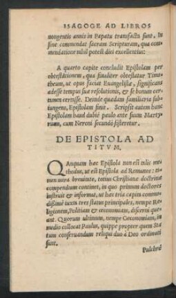 De Epistola Ad Titum.